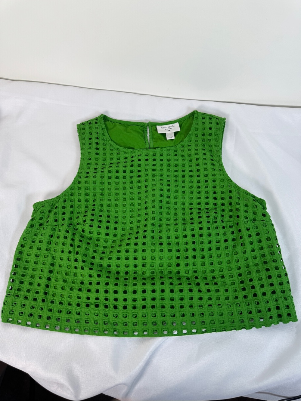 kate spade Target Green Eyelet Sleeveless Top Size M